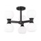 Z-Lite Artemis Semi Flush Mount, 6-Light, 18 In.W x 13.75 In.H, Matte Black/Matte Opal 494-6SF-MB - alternate 4